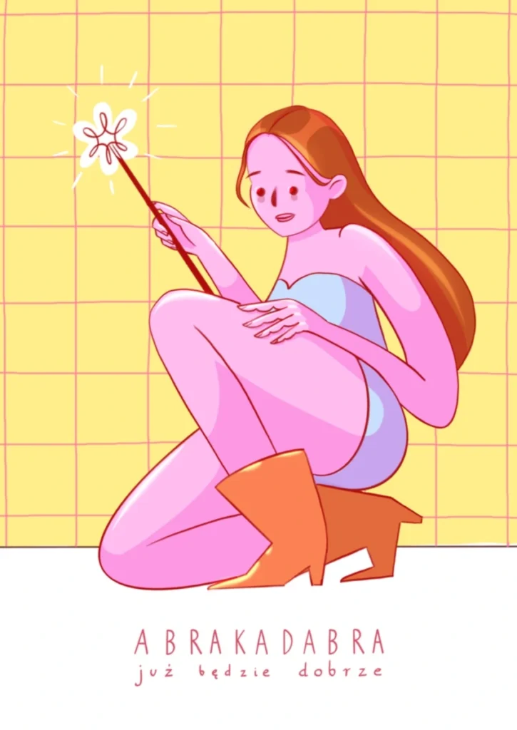 Plakat motywacyjny – „Abrakadabra – już będzie dobrze”