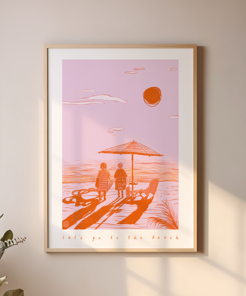 Plakat kobiecy – „Let’s go to the beach”