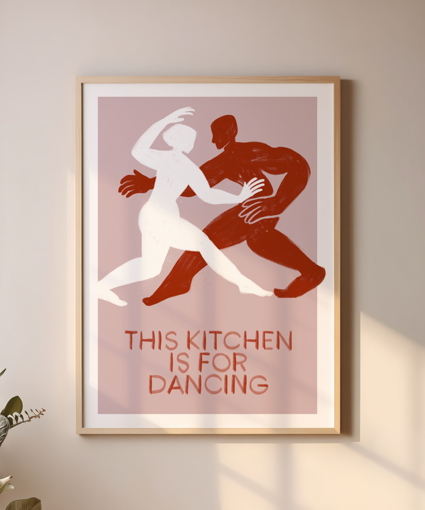 This kitchen is for dancing white